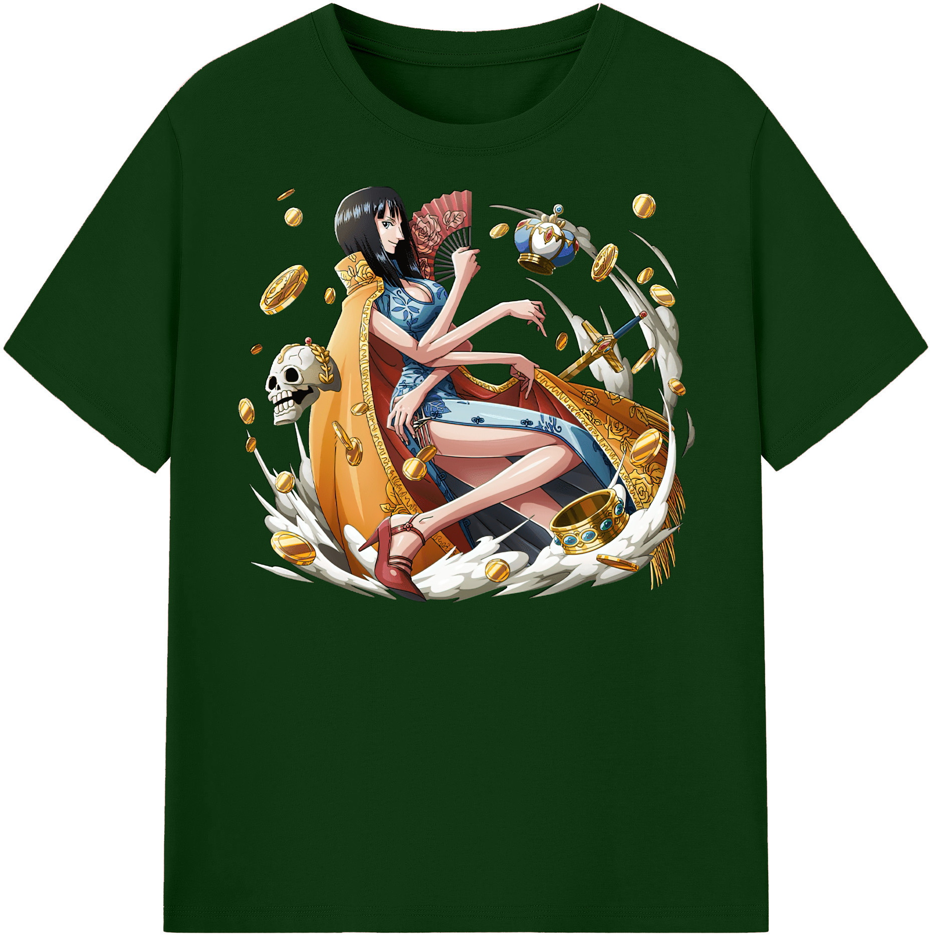 ワンピース ニコ・ロビン ONE PIECE Nico Robin 綿100％半袖Tシャツ（フロントプリント）